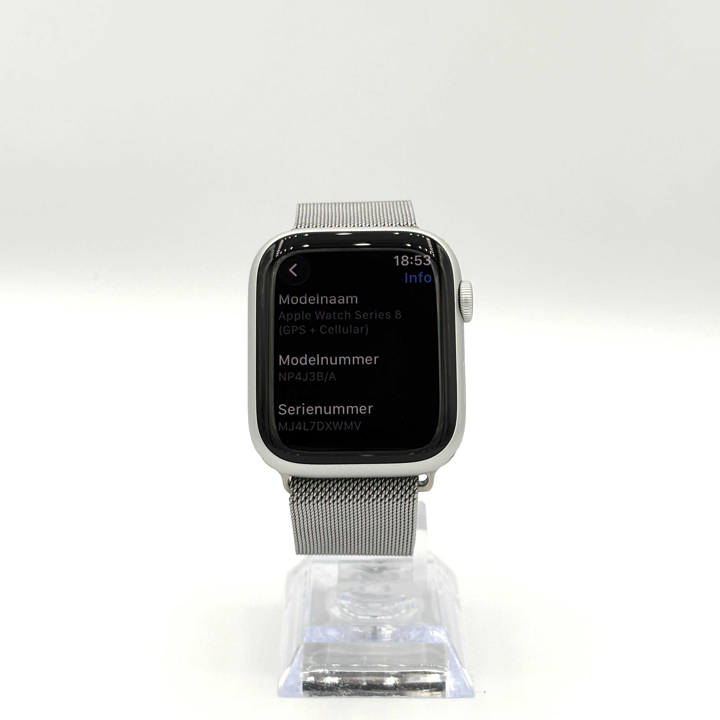Apple Watch Serie 8 45mm Gps + Cellular zilver