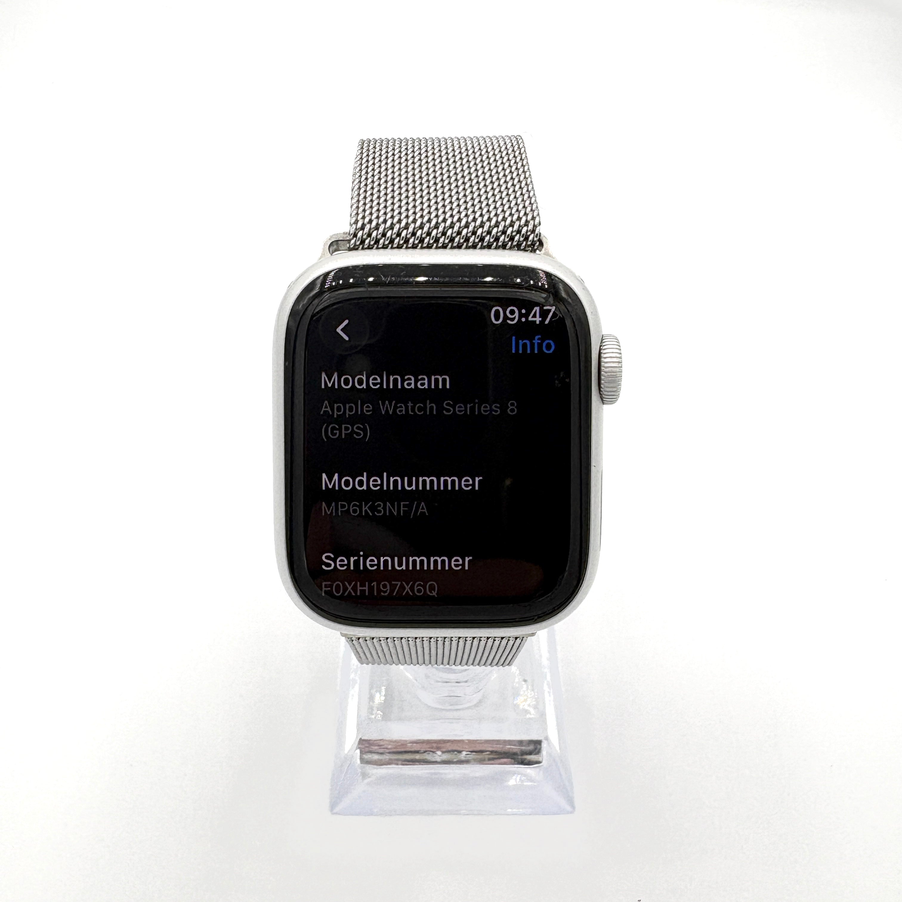 Apple Watch Serie 8 41mm Gps zilver